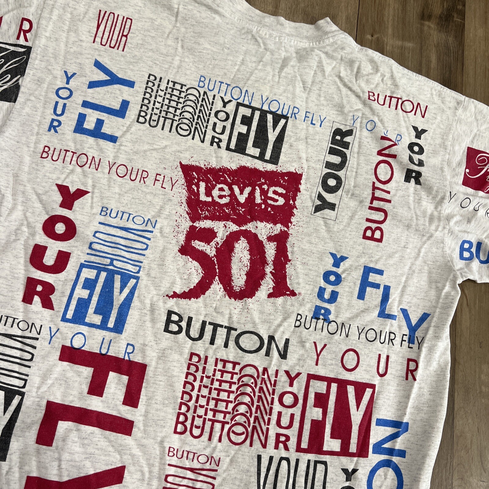Vintage Levi’s Button Your Fly 501 Shirt Size XL AOP image 9