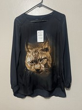 Preços baixos em Zara seda estampa animal Blusas para mulheres