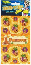 JUST FOR LAUGHS Stink Factory SCRATCH SNIFF Stickers Pineapple free Limited Ed