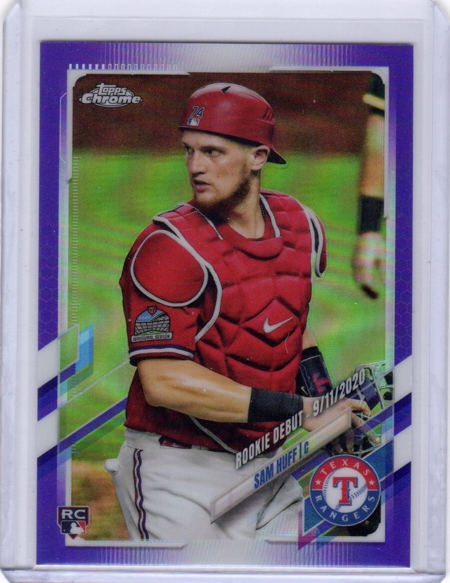 2021 Topps Chrome Update Sam Huff RC #USC60 Target Debut Purple Refractor Rookie