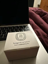 Diptyque Brass Candlestick Holder new in box Rare!