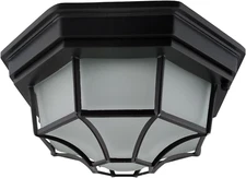 87787 12” LED Octagonal Outdoor Wall or Ceiling Flush Mount Light Fixture, CCT 3