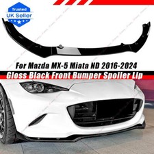 For Mazda MX5 MX-5 Miata ND 16+ Front Spoiler Lip Splitter Diffuser Gloss Black