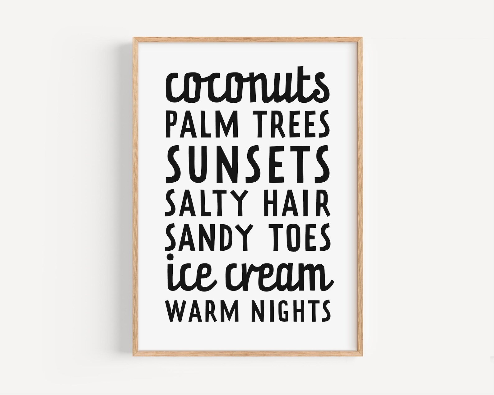 Beach Theme Wall Art Funny Beach Decor Print Beach Home Decor Living Room Wall