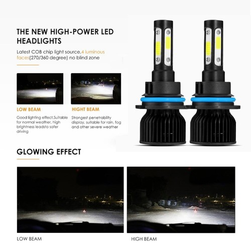4-SIDES 9004 LED Headlights for Dodge Ram 1500 2500 Base ST SLT Laramie Pickup - Picture 4 of 12