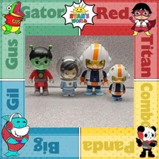 Ryan's World Galaxy Explorer Ryan Emma Alien Spaceship Ryan 4 fig lot