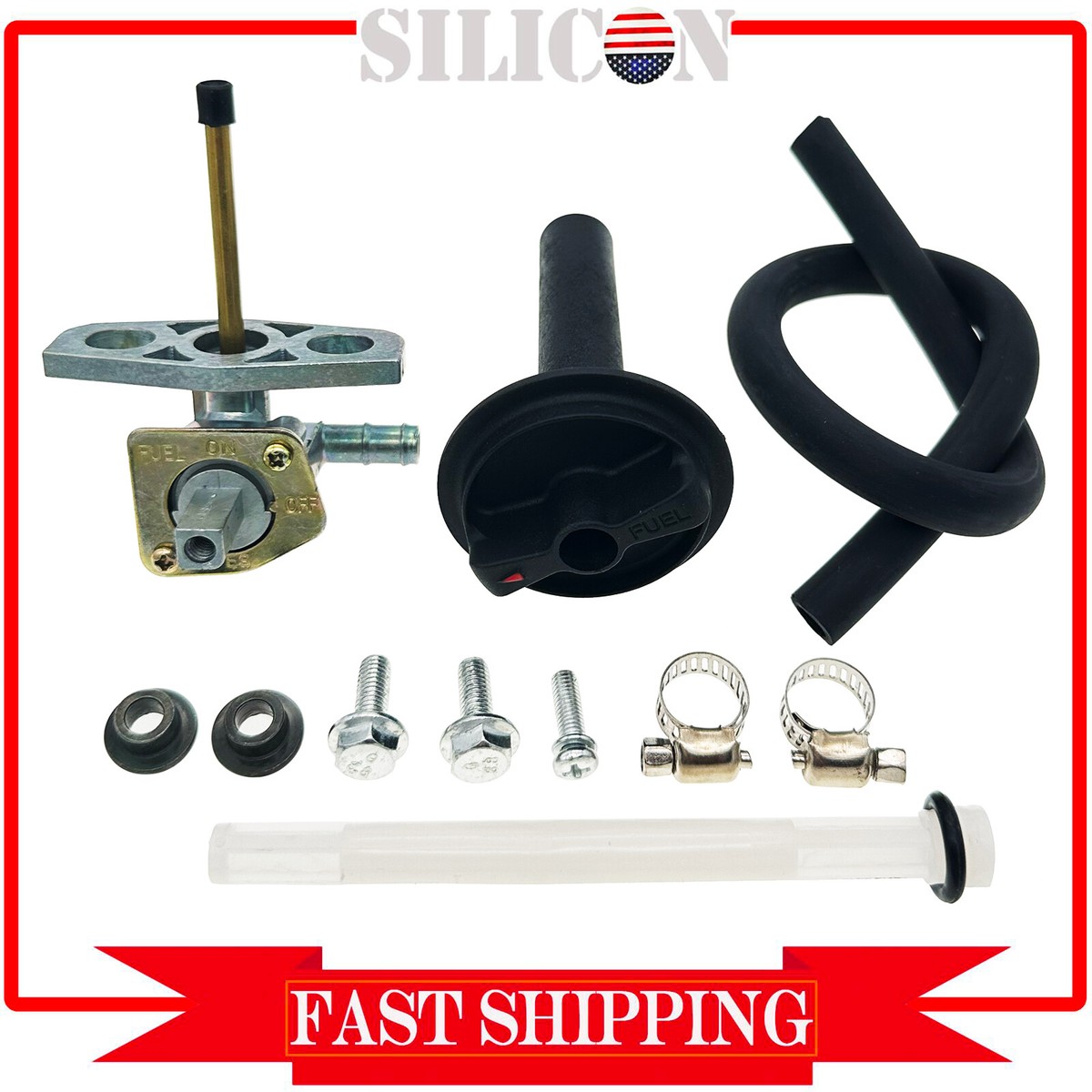 Fuel Tank Petcock Valve W/ Fuel Lines For Honda Foreman Rancher TRX350 400 420 - Foto 11