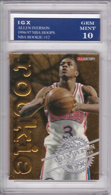 ALLEN IVERSON ROOKIE CARD 1996 Basketball NBA Hoops GOLD FOIL
