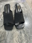 black shoes size 9 Slip On Heels Clear Heel — photo 1