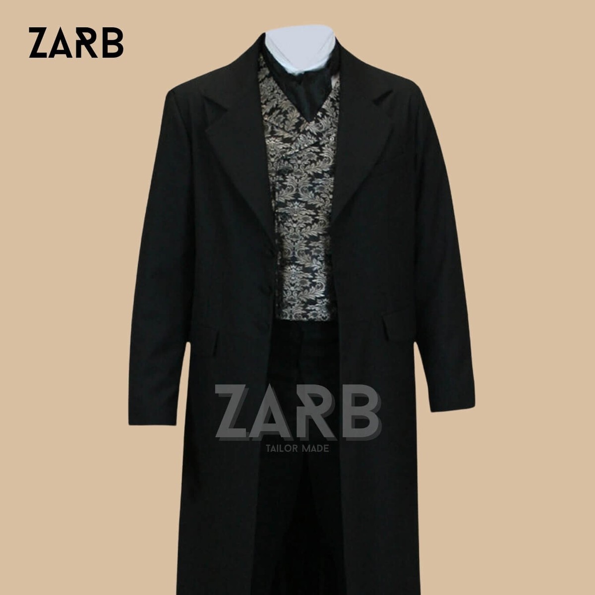 Tombstone Black Frock Coat – Victorian Western Rifle Jacket