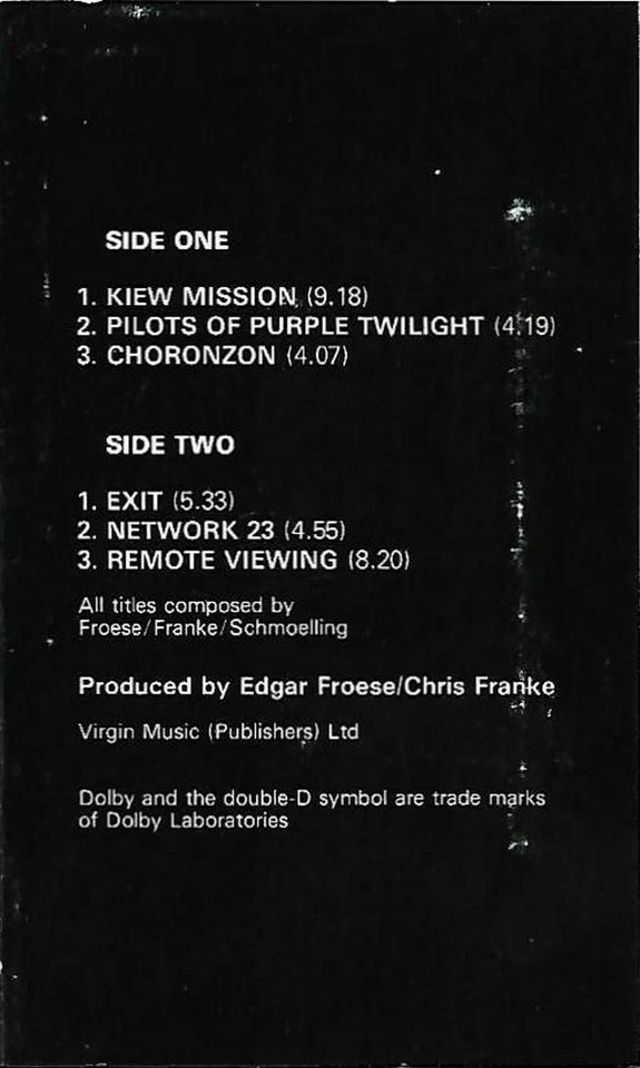 Tangerine Dream ‎Exit CASSETTE ALBUM Electronic Minimal Ambient Berlin School - Image 3 of 4