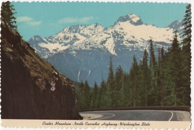 Postcard - Crater Mountain, North Cascades Hwy, Washington - Unposted 1960's