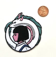 Spirited Away Haku And White Dragon Embroidered Patch Iron-on Appliqués LS64