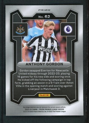 2023-24 ANTHONY GORDON PANINI PRIZM PREMIER LEAGUE HYPER ORANGE