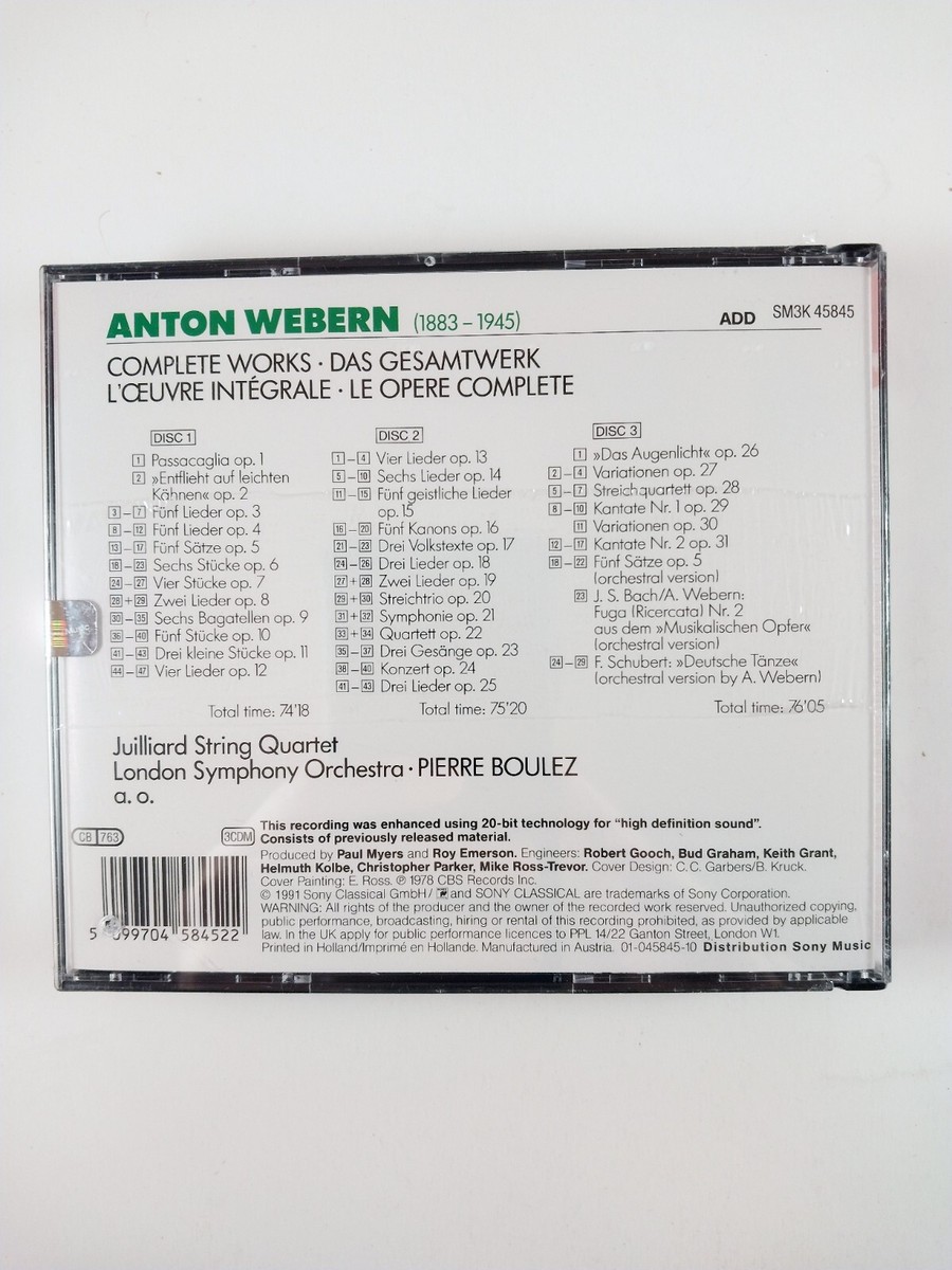 Complete Works Op. 1-31 by Webern / Boulez, Pierre (CD, 2010