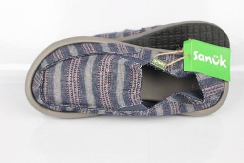 Sanuk Youth Sidwalk Surfer Blanket Slip On Shoes Inidigo 1138850 - Picture 3 of 4