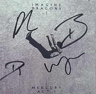IMAGINE DRAGONS - MERCURY ACT 1 SIGNED ARTCARD + CD / PROOF PROVIDED