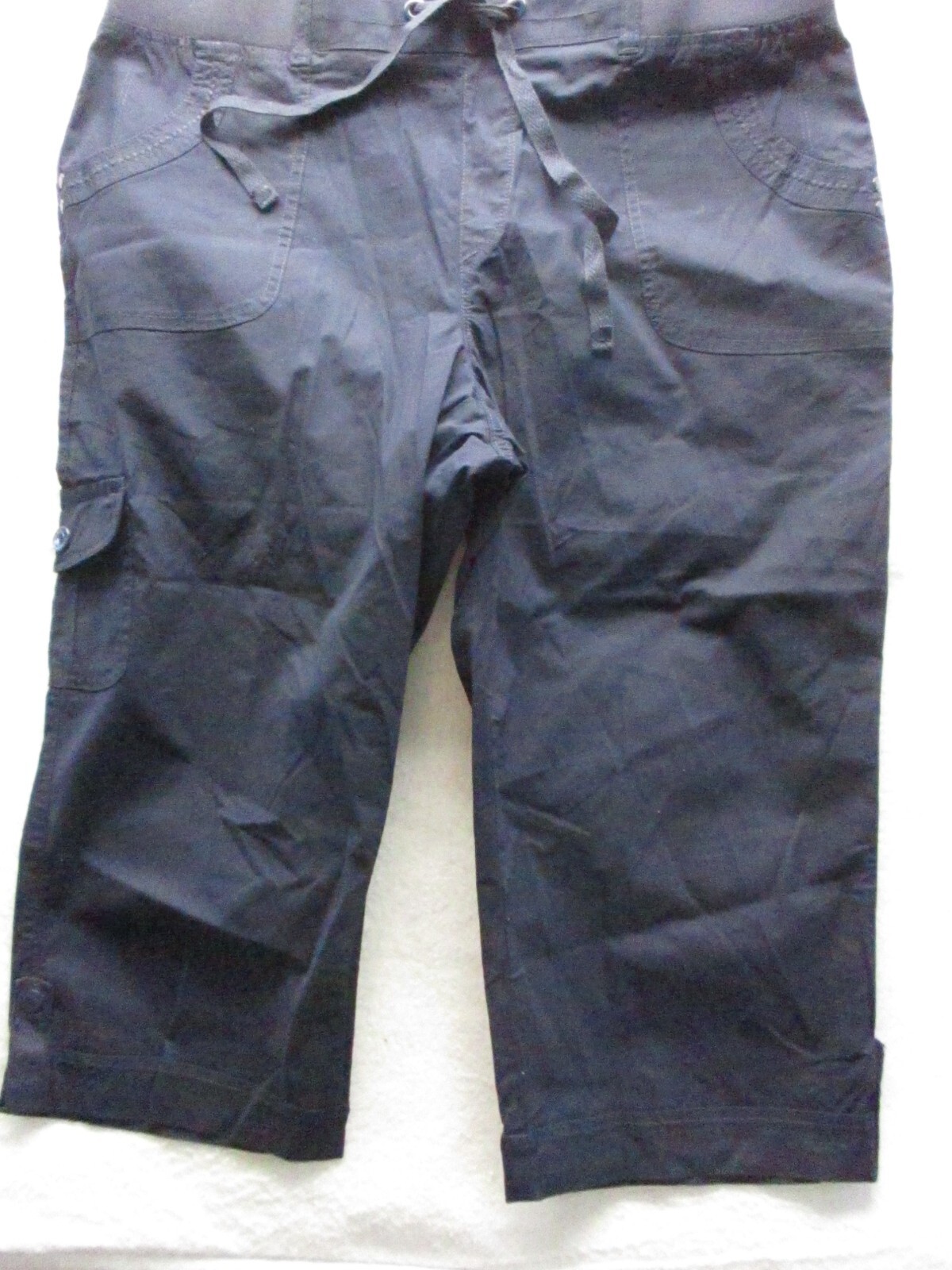 gloria vanderbilt drawstring blue pants 