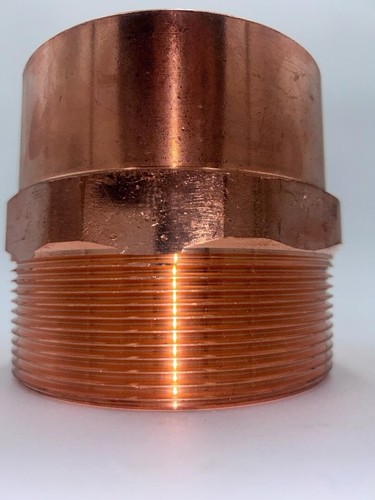 MALE ADAPTER ( C x M ) 1" X 3/4" NOMINAL SIZE FITTING 100% COPPER - Picture 3 of 4