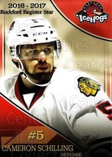 2016-17 Rockford Ice Hogs #4 Cameron Schilling