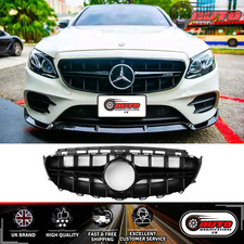 Mercedes E Class W213 C238 Front E63S AMG STYLE Grille Grill Gloss Black 2016-20