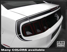 Ford Mustang 2013-2014 Retro Style Rear Fascia Highlight Stripes (Choose Color)