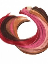 Prettyland Multicolour Bunt 12-teilig Extension lange glatt Clip-In Haarteil