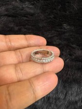 2,00 kt Rundschliff simulierter Diamant Ewigkeitsring 14 K Weißgold plattiert Größe 5,5