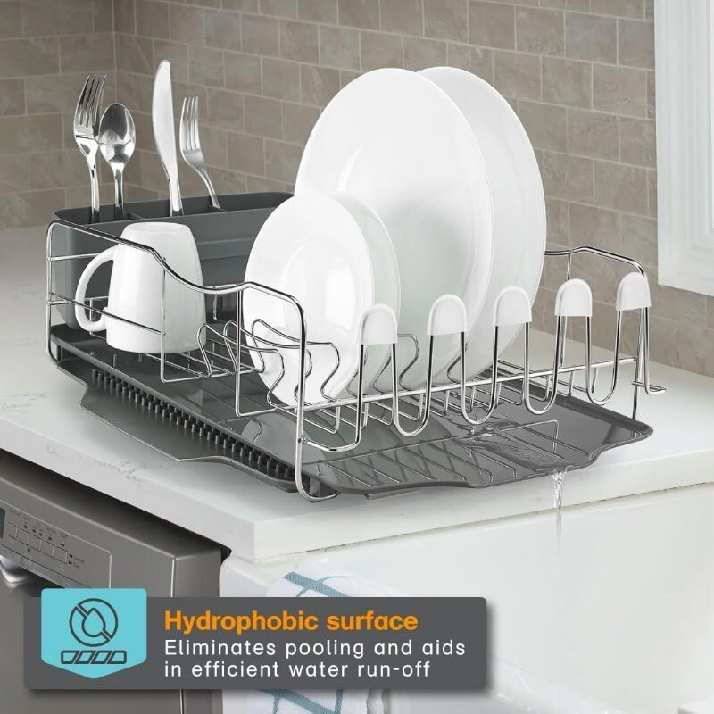 Polder Advantage PRO Dish Rack w/ Removable Slide-Out Tray Kitchen