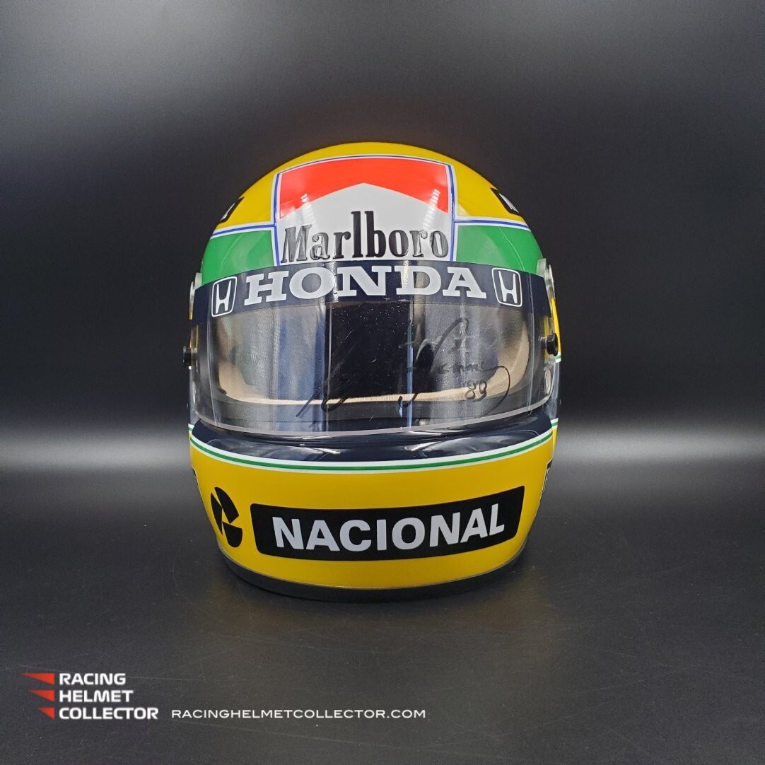 Ayrton Senna Signed Visor RACE WORN USED 1989 Mclaren Honda Helmet