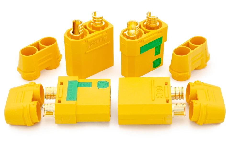 XT90S Anti Blitz Stecker + Buchse, 1-5 Paar LiPo Hochstrom Goldstecker, 4,5mm - Bild 4 von 4