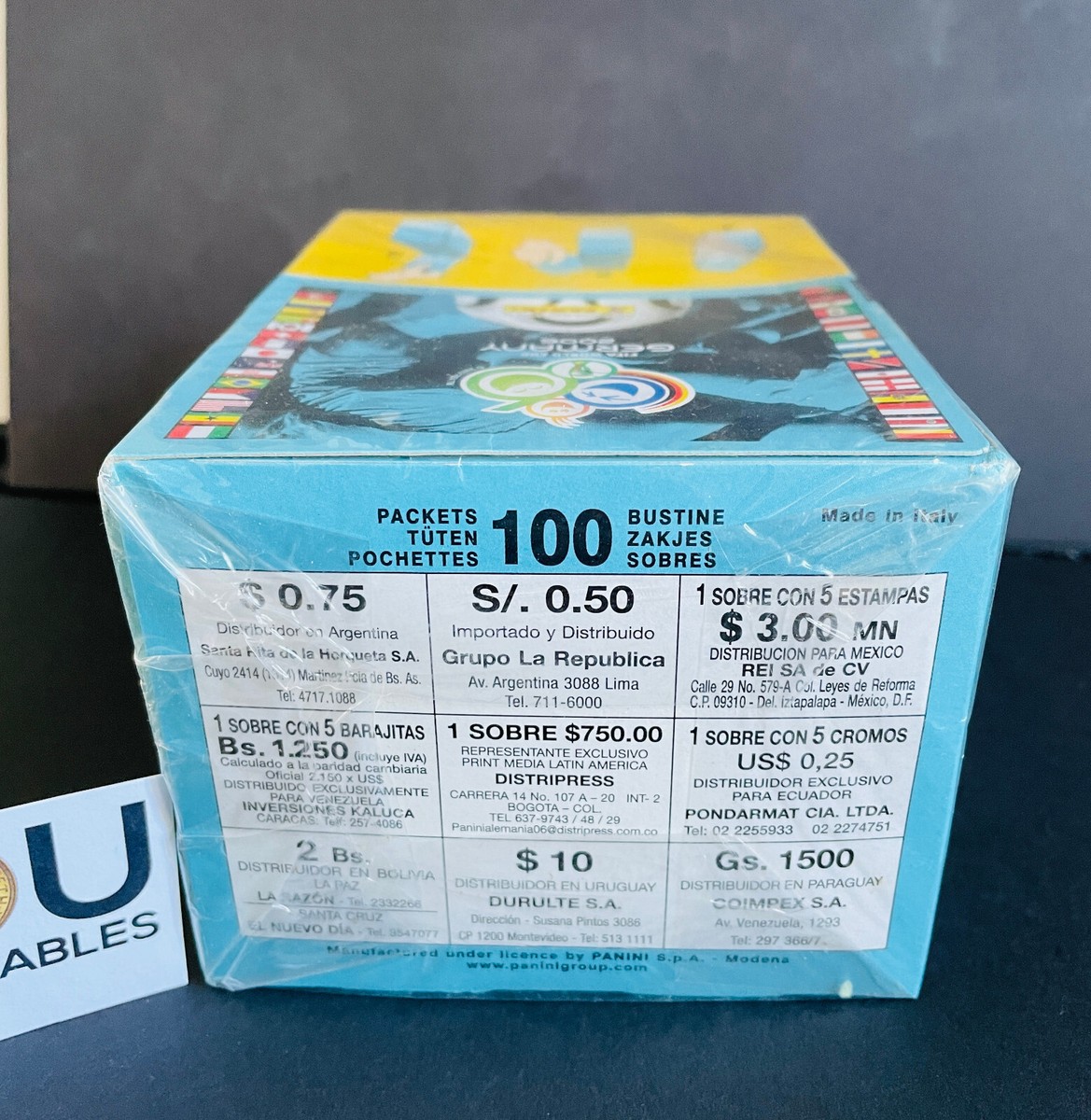 PANINI GERMANY WORLD CUP 2006 FACTORY SEALED BOX - 100 PACKETS