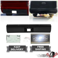 Steel Rear Bumper Roll Pan W/ License Plate Light For 99-07 Chevy Silverado 1500