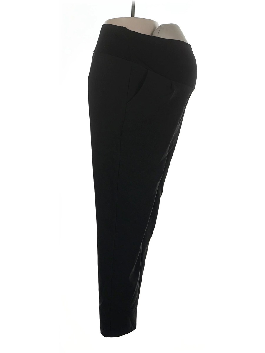 Hello Miz Women Black Active Pants L Maternity View 3