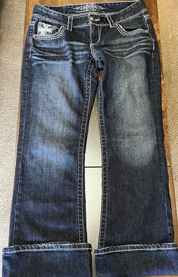 Maurices Premium Women's Designer Low Rise Boot Cut Blue Jeans Size 9/10 Regular