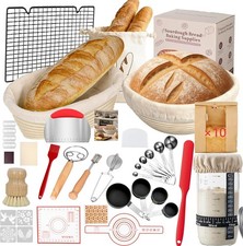 52 Pcs Sourdough Starter Kit Sourdough Bread Baking Supplies with 9" Round