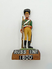 VINTAGE F W JAMES LEAD RUSSIAN INFANTRY 1800 SOLDIER HAND PAINTED BASE FIGURE