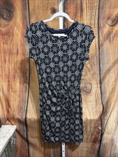 NWT! Ann Taylor Loft Runched Tie Dress Size SP Navy/White I-8