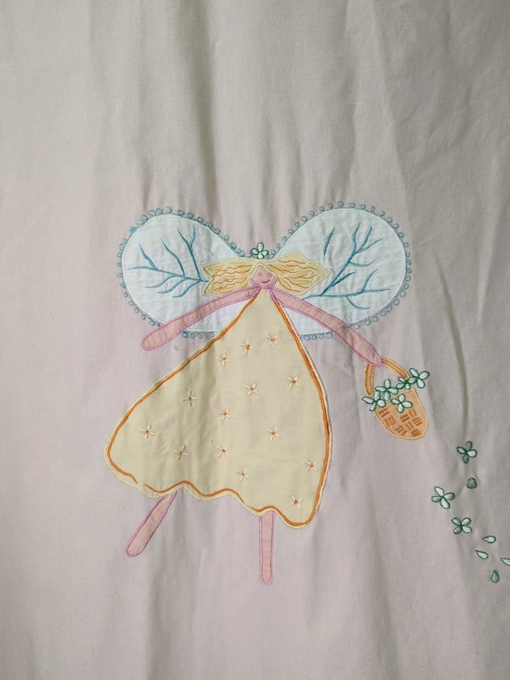 Cortina de Ducha Vintage Niña Baño Rosa Hada Flor Empresa Tienda Niños Foto 2 de 4