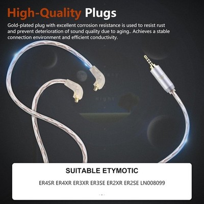 4-Core Etymotic Replacement Cable - Enhanced Sound & Comfort 3.94