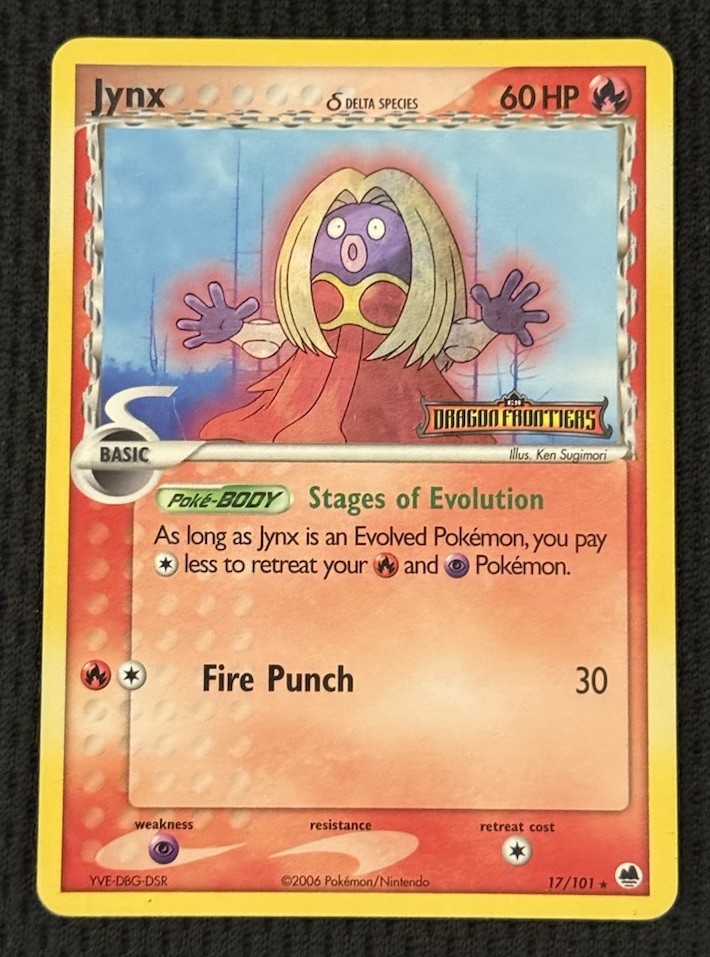 Pokemon TCG Jynx Dragon Frontiers 17/101 Reverse Holo Stamped