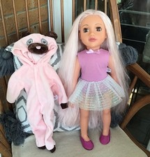 Design a friend Doll   Pink Hair and extra jumpsuit 