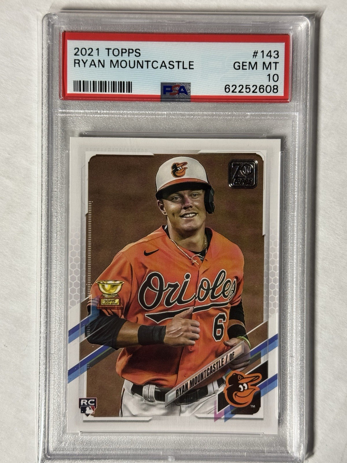 2021 Topps Ryan Mountcastle RC Rookie #143 Baltimore Orioles PSA 10 GEM MINT