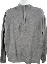 Cutter and Buck Men’s Gray Long Sleeve 1/4 Zip Pullover Sweater - XL