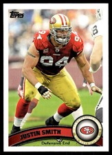 Justin Smith 2011 Topps #262 49ers NFL READ FREE SHIPPING AutographDen