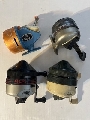 Lot (3) ZEBCO 404 202 Reels & Japan The Bass Vintage Reel - ALL