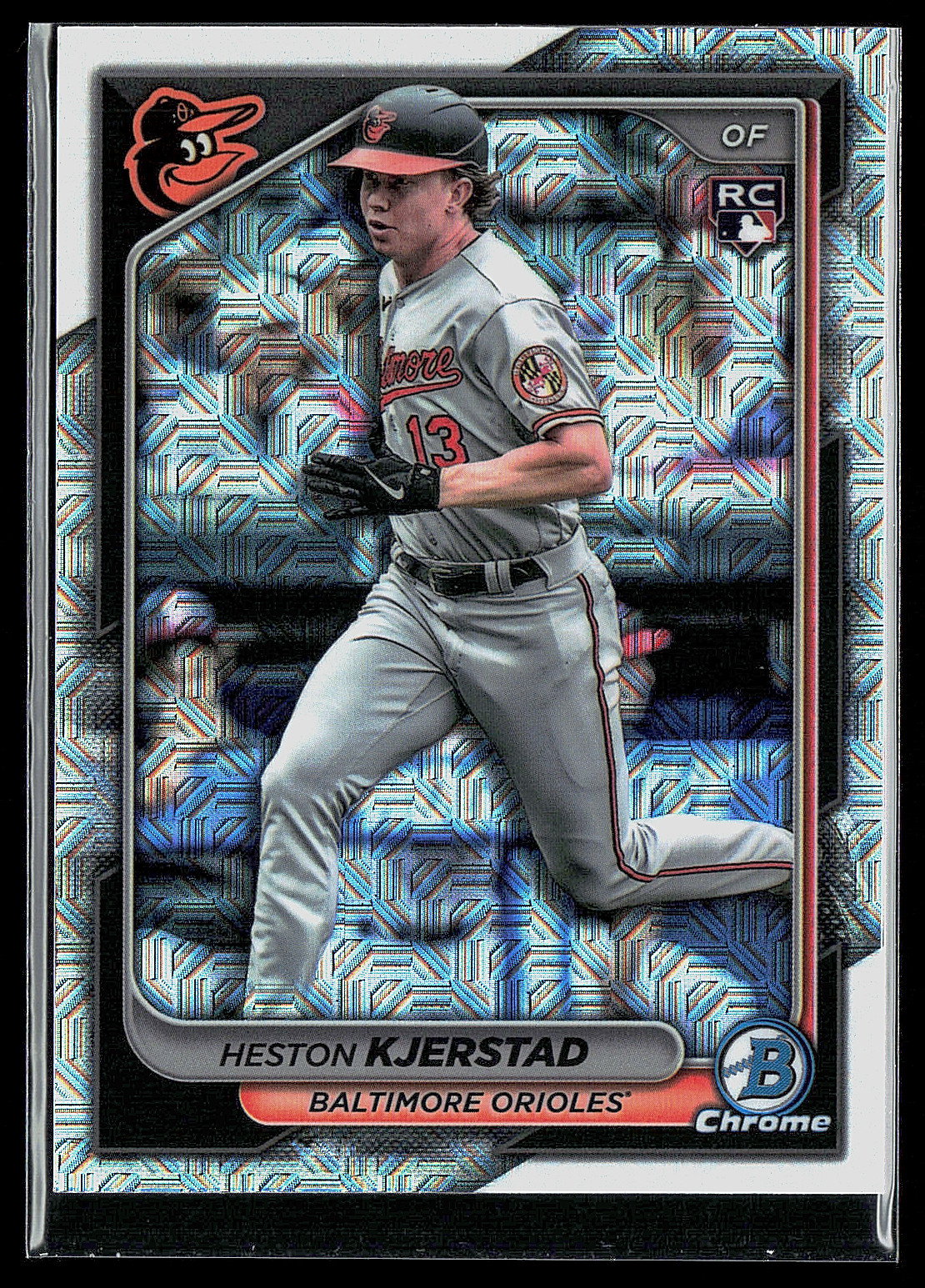 2024 Bowman Chrome #44 Heston Kjerstad RC Mojo Refractor Rookie - Orioles