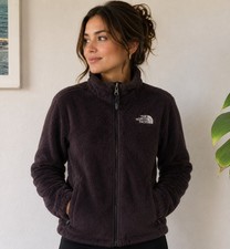 The North Face Womens Small Black Full Zip Fleece Jacket Zip Pockets Outdoor