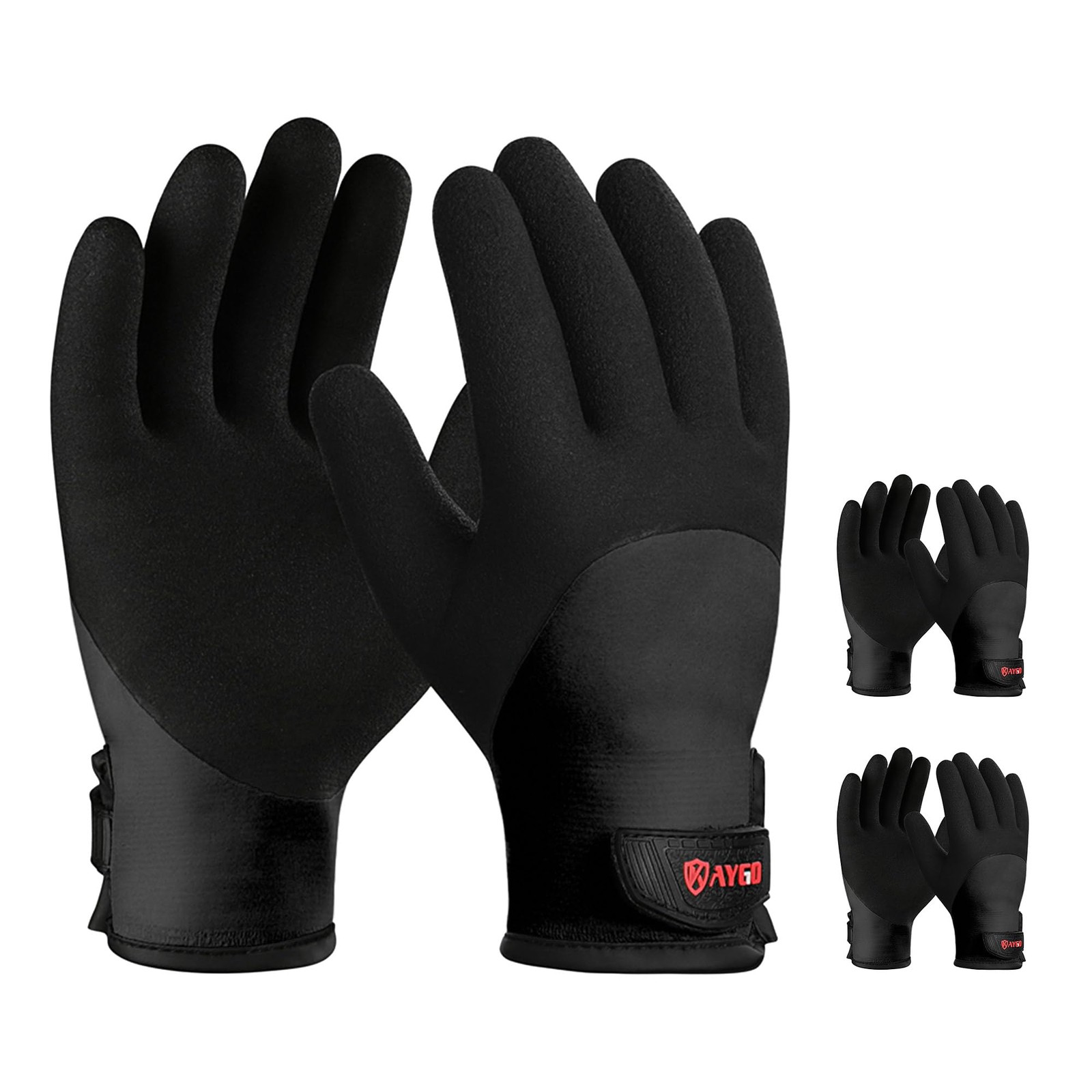 Gants de protection thermique en latex premium et support tricoté isolant