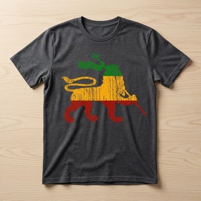 Lion Of Judah T-Shirt Rastafari Rasta Reggae Jamaica Gift T-Shirt A79